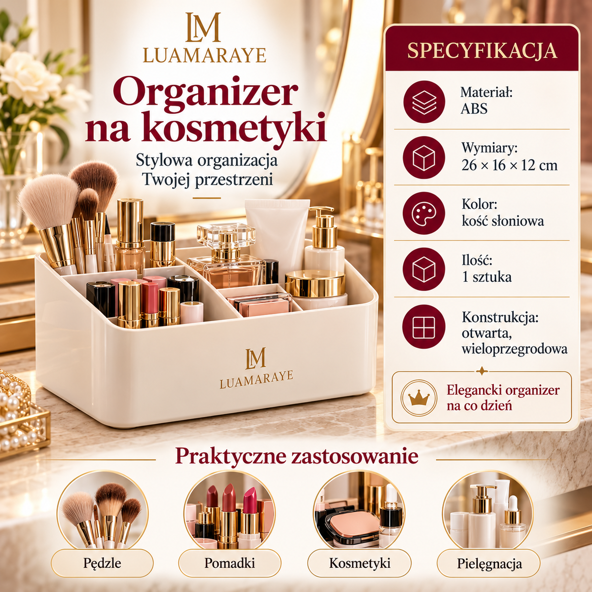 Luamaraye Organizery do przechowywania pościeli – 2 sztuki