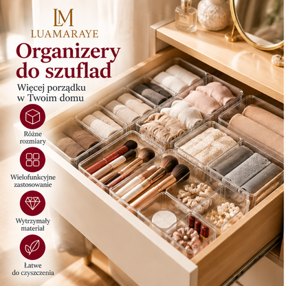 Luamaraye Zestaw organizerów do szuflad – 6 elementów