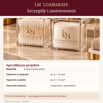 Luamaraye Pojemniki na patyczki i płatki kosmetyczne – 2 sztuki