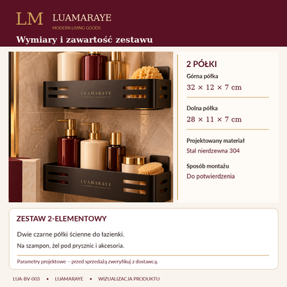 Luamaraye Zestaw półek prysznicowych – 2 sztuki